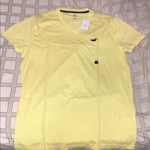 Hollister V-Neck Neon Yellow Shirt